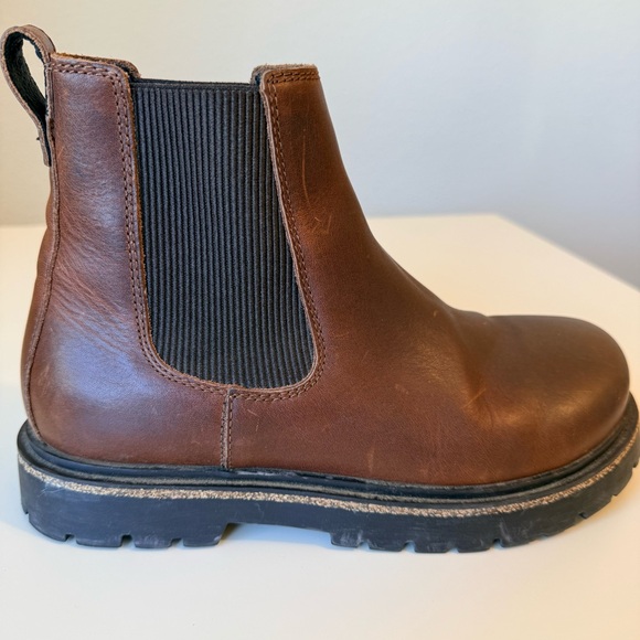 Birkenstock Women’s Highwood Slip On Leather Boots Brown EU 39 8 8.5 Unisex EUC - Picture 6 of 11